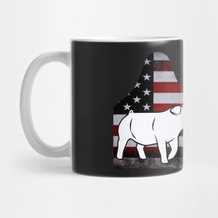 American Flag Ear Tag - Pig - NOT FOR RESALE WITHOUT PERMISSION Mug